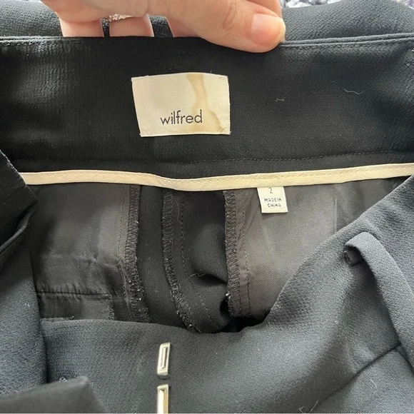 Wilfred Tie-Front Black Dress Pant Women’s Size 2 - Picture 7 of 8